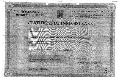 URB Registration certificate translated